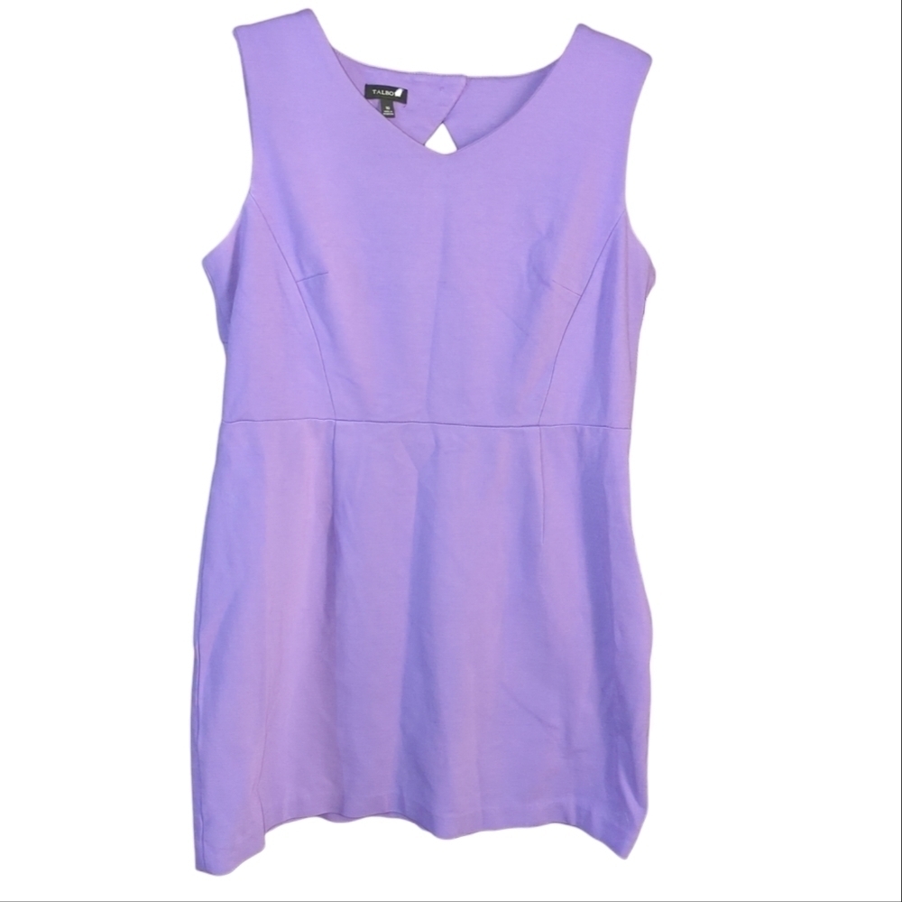 Talbots Womens Dress Sleeveless Cutout Keyhole V Neck Lavendar‎ Haze Purple 10